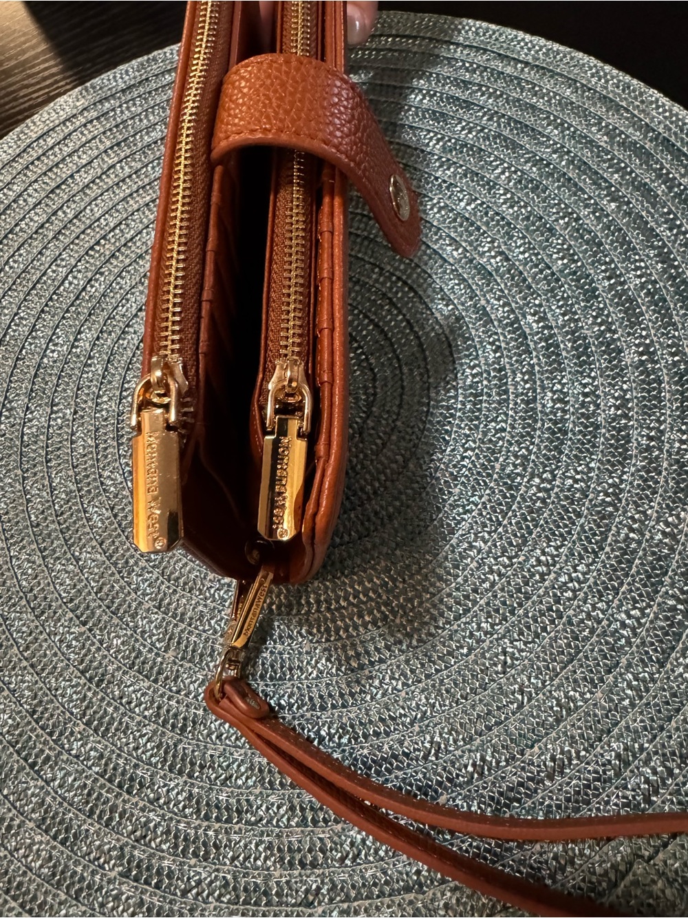 Montana West Pebbled Wristlet in Cognac - Picture 12 of 13